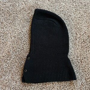 Black Knit Hooded Scarf balaclava